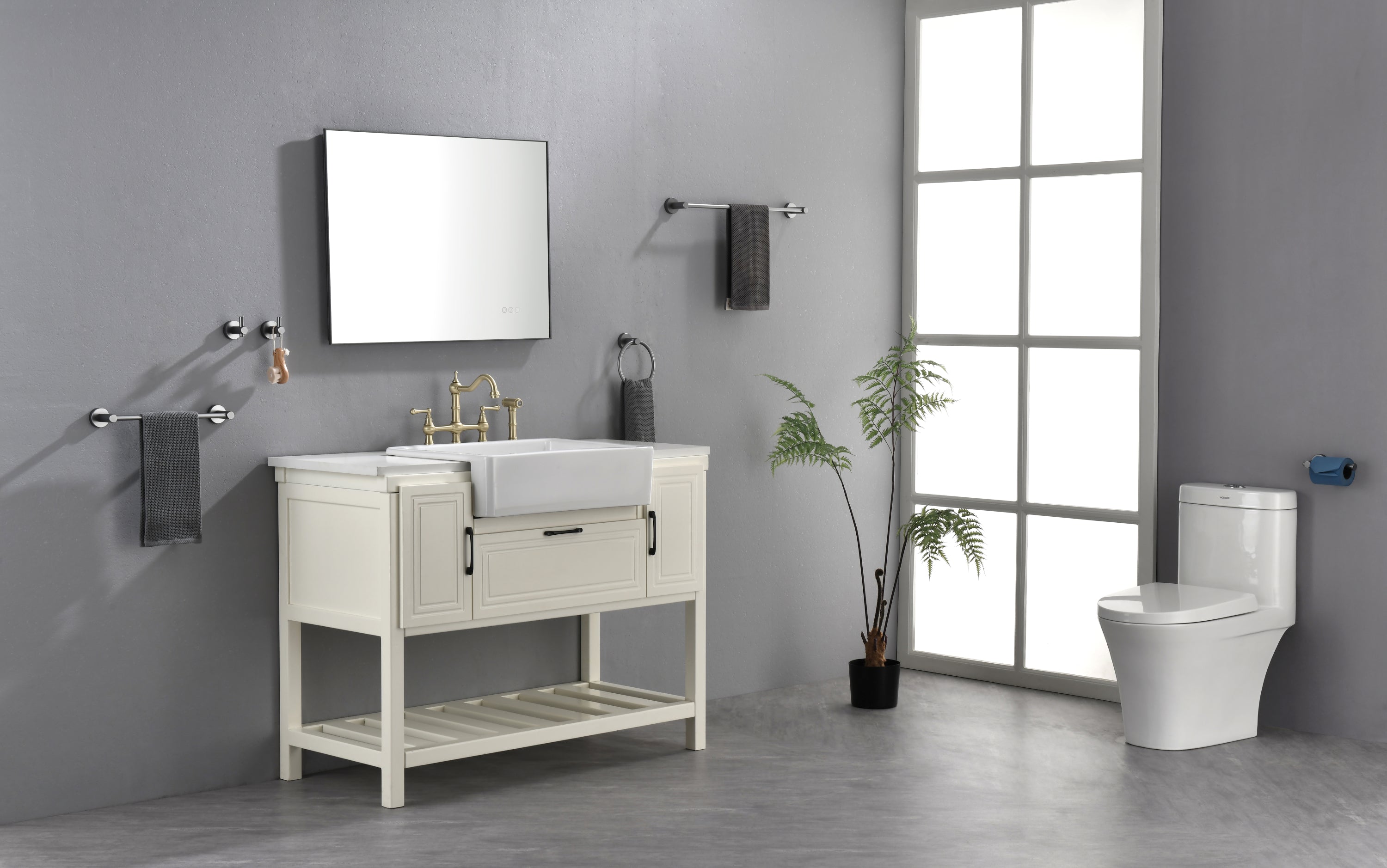 32 x 24Inch LED Mirror Bathroom Vanity Mirror with Back Light, Wall Mount Anti-Fog Memory Large Adjustable Vanity Mirror