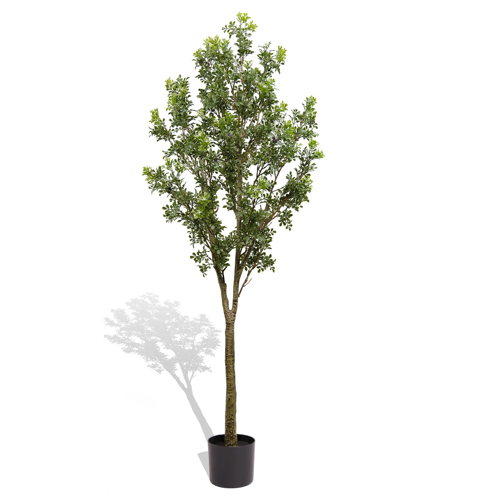 6FT Artificial Tree Tall Lifelike Greenery Plant Realistic Faux Potted Tree with Natural Look Leaves for Indoor Home Office Living Room Bedroom Decoration ,1pc/set