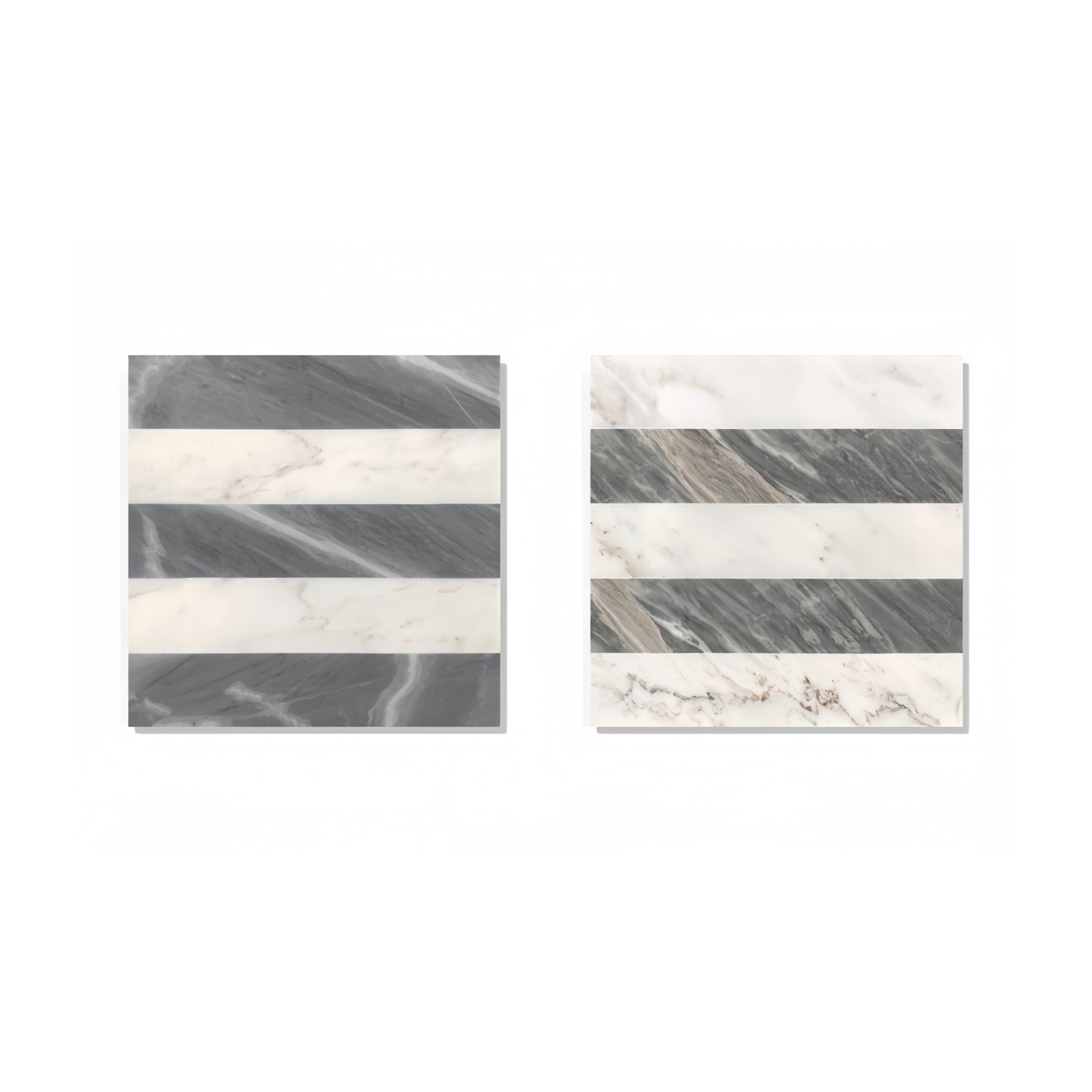 12*12 Waterjet Marble, White Grey 2 Color, Natural Marble, For Floor and Wall, Polished Marble Tile, Natural Stone, 1 Box Each Pattern 4 pcs