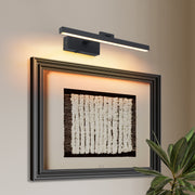 16inch Black Bathroom Light Fixtures Over Mirror Modern Dimmable LED Vanity Light for Bathroom Wall Lighting