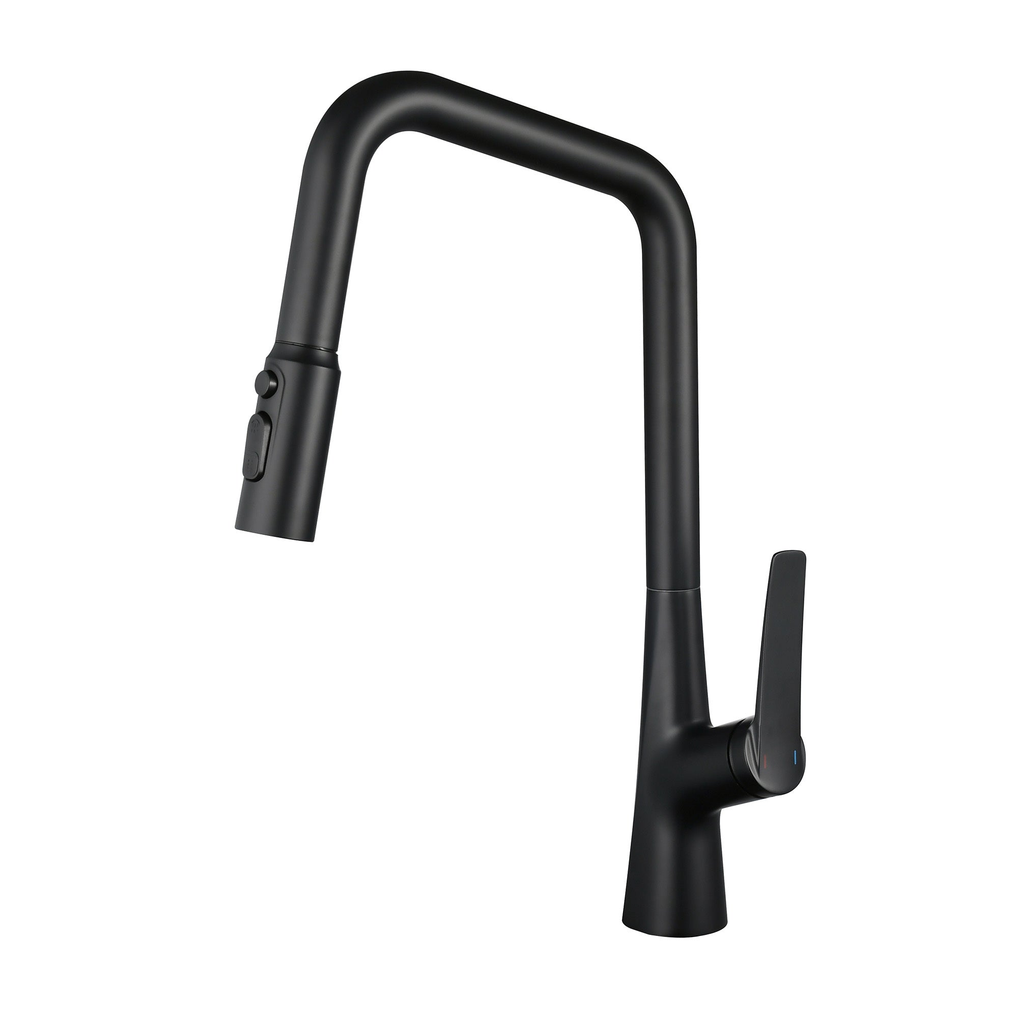 Matte Black Professional Kitchen Faucet with 3 Function 360 Sprayer and One Touch Switching