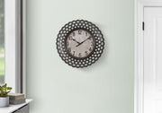 Clocks, 16' Round, Wall Clock, Dark Brown, Transitional