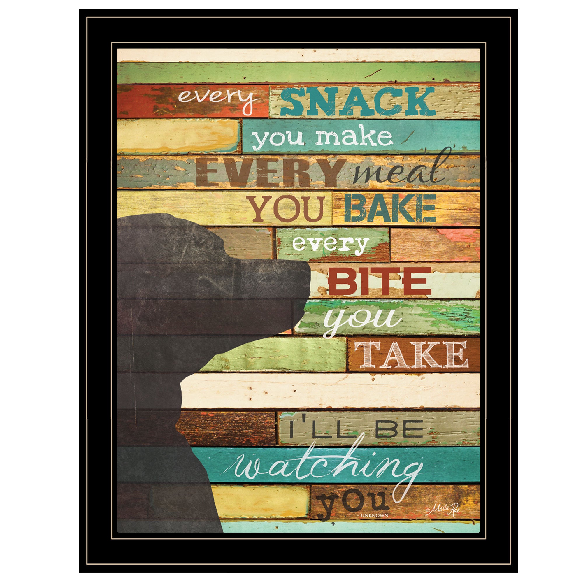 'I'll Be Watching You' By Marla Rae, Ready to Hang Framed Print, Black Frame