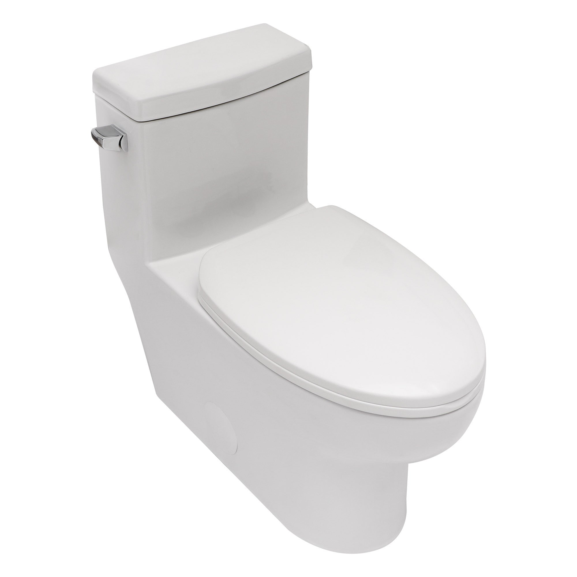 Modern Ceramic One Piece Toilet with Single Flush and Soft Closing Seat in White