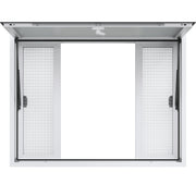 VEVOR Aluminum Alloy Food Truck Service Window with Sliding Windows & Awning Door, Natural Finish, 48'x36'