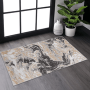 LOOM & LUXE Collection 2X3 Grey /Abstract Non-Shedding Living Room Bedroom Dining Home Office Stylish and Stain Resistant Area Rug