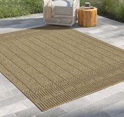 Earth GC_NTL1009 Jute/Mocha 7 ft. 10 in. x 10 ft. 3 in. Indoor/Outdoor Area Rug