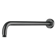 Matte Black 16' Shower Arm with Flange, Stainless Steel, Rust-Resistant Design