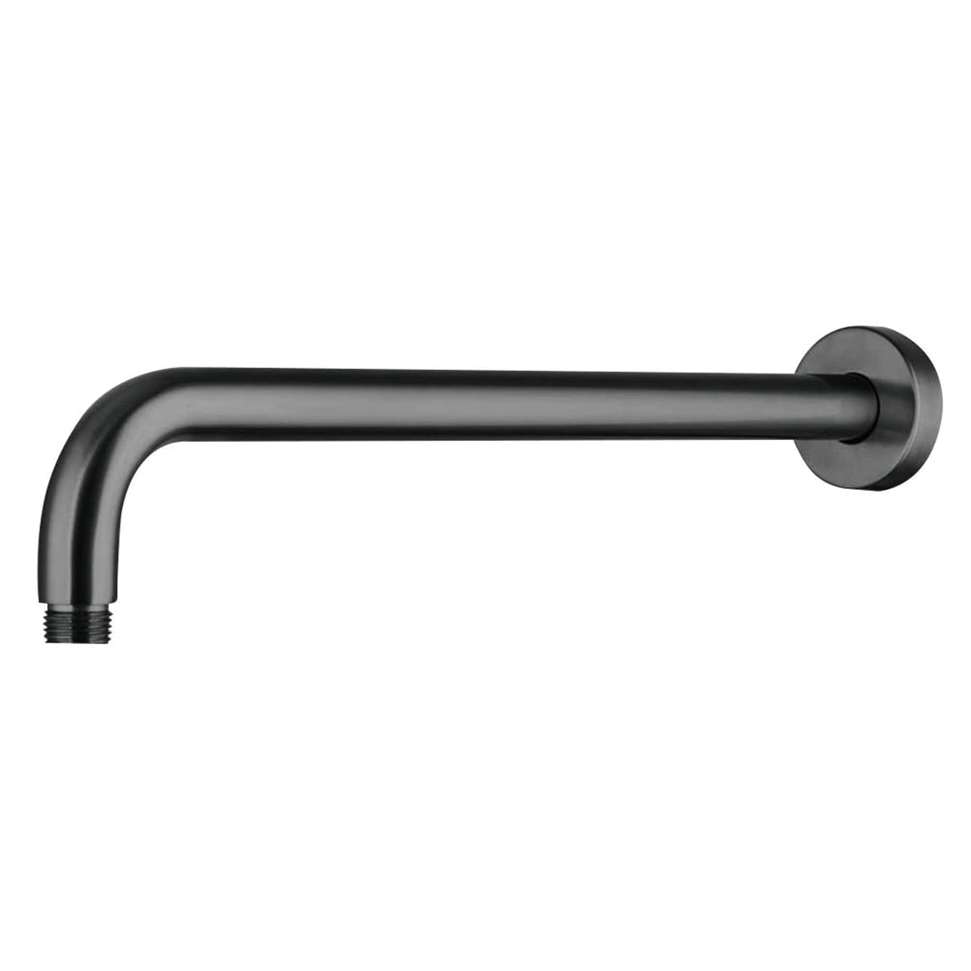 Matte Black 16' Shower Arm with Flange, Stainless Steel, Rust-Resistant Design