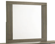 Gem Modern Style Mirror Made with Wood in Beige & Brown
