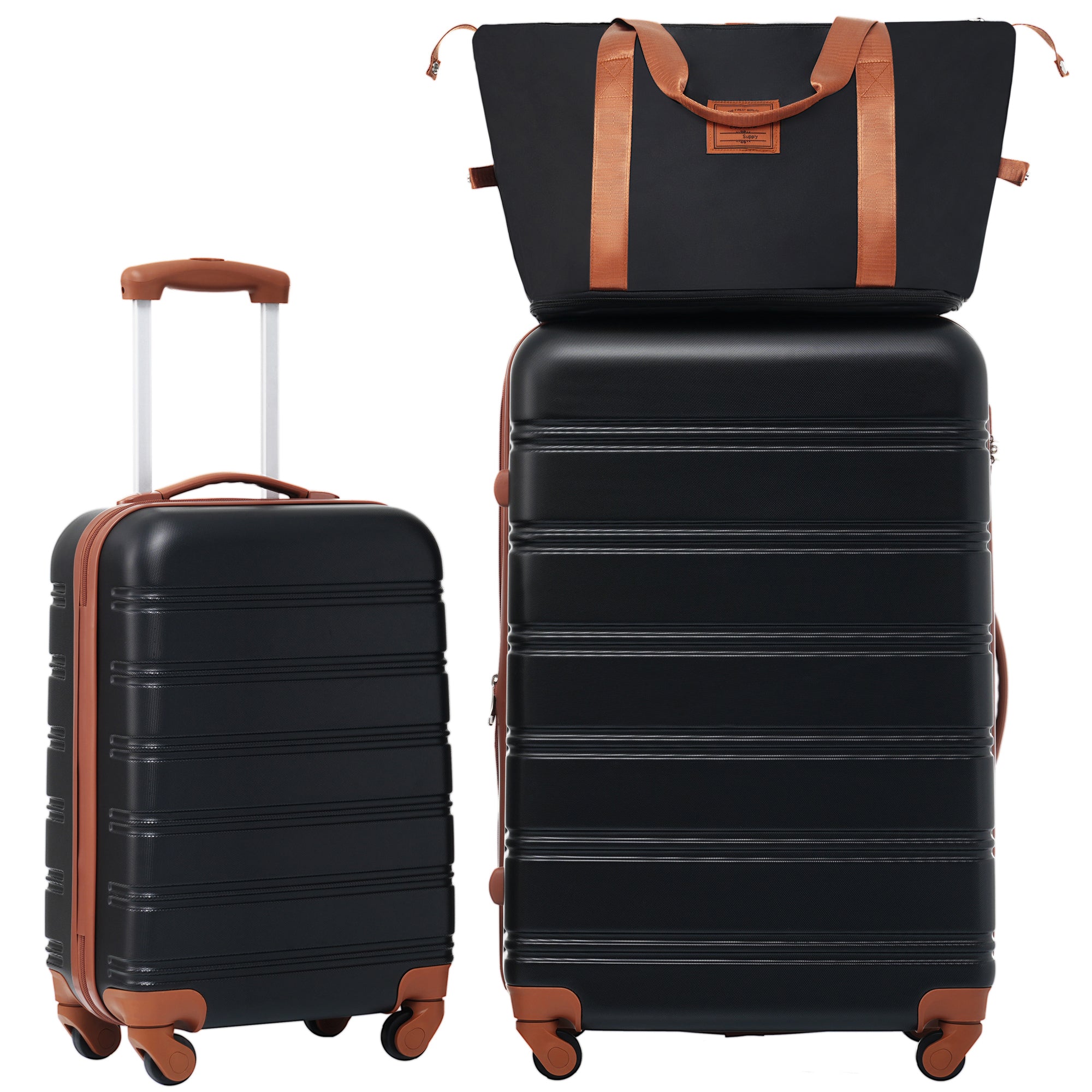 Hardshell Luggage Sets 2Pcs + Bag Spinner Suitcase with TSA Lock Lightweight 20' + 28'