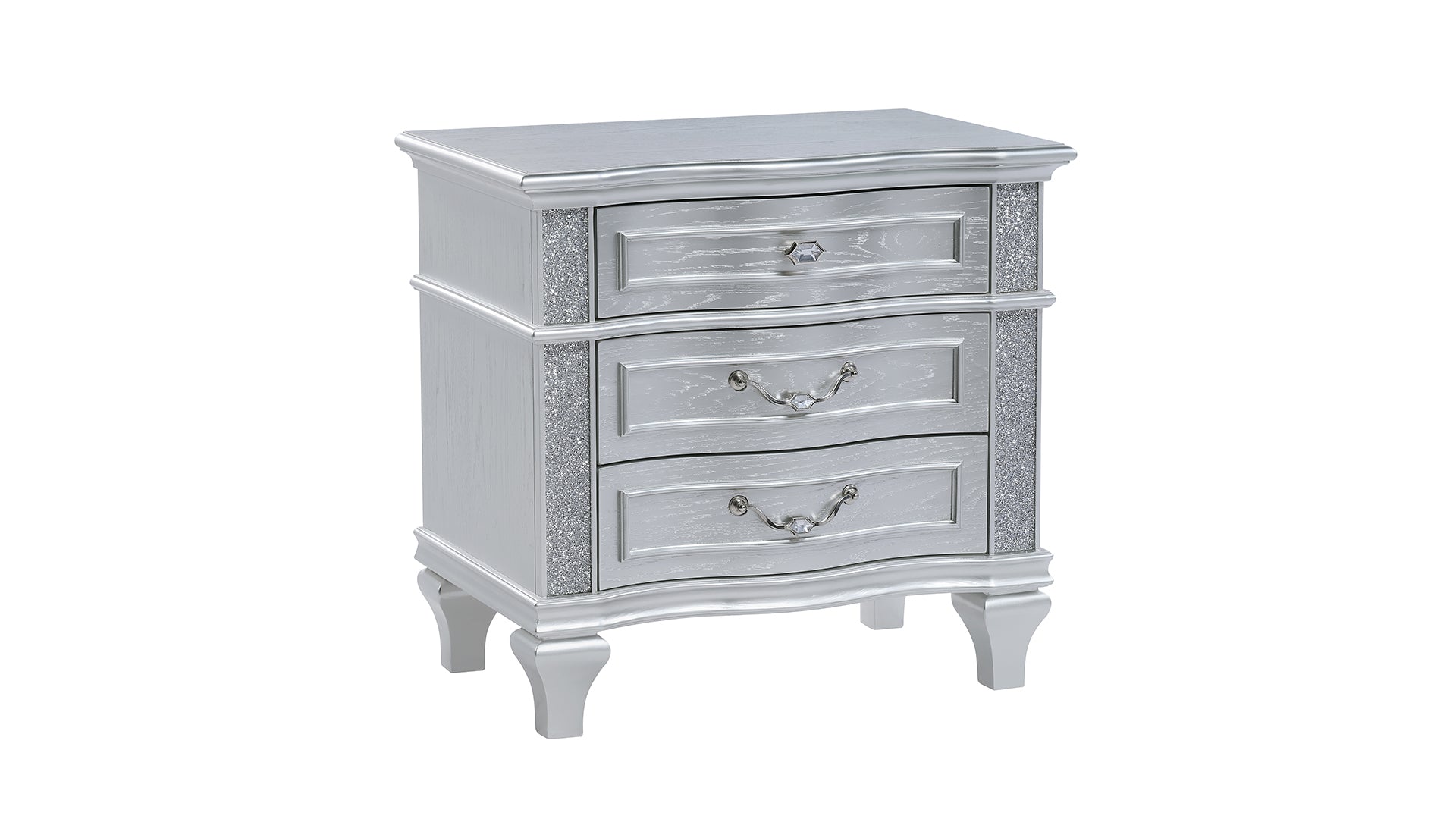 Mystic Contemporary Style Nightstand made with wood in Silver (INCLUDES ONLY NIGHTSTAND) same as G150109162 ( NJ inventory)
