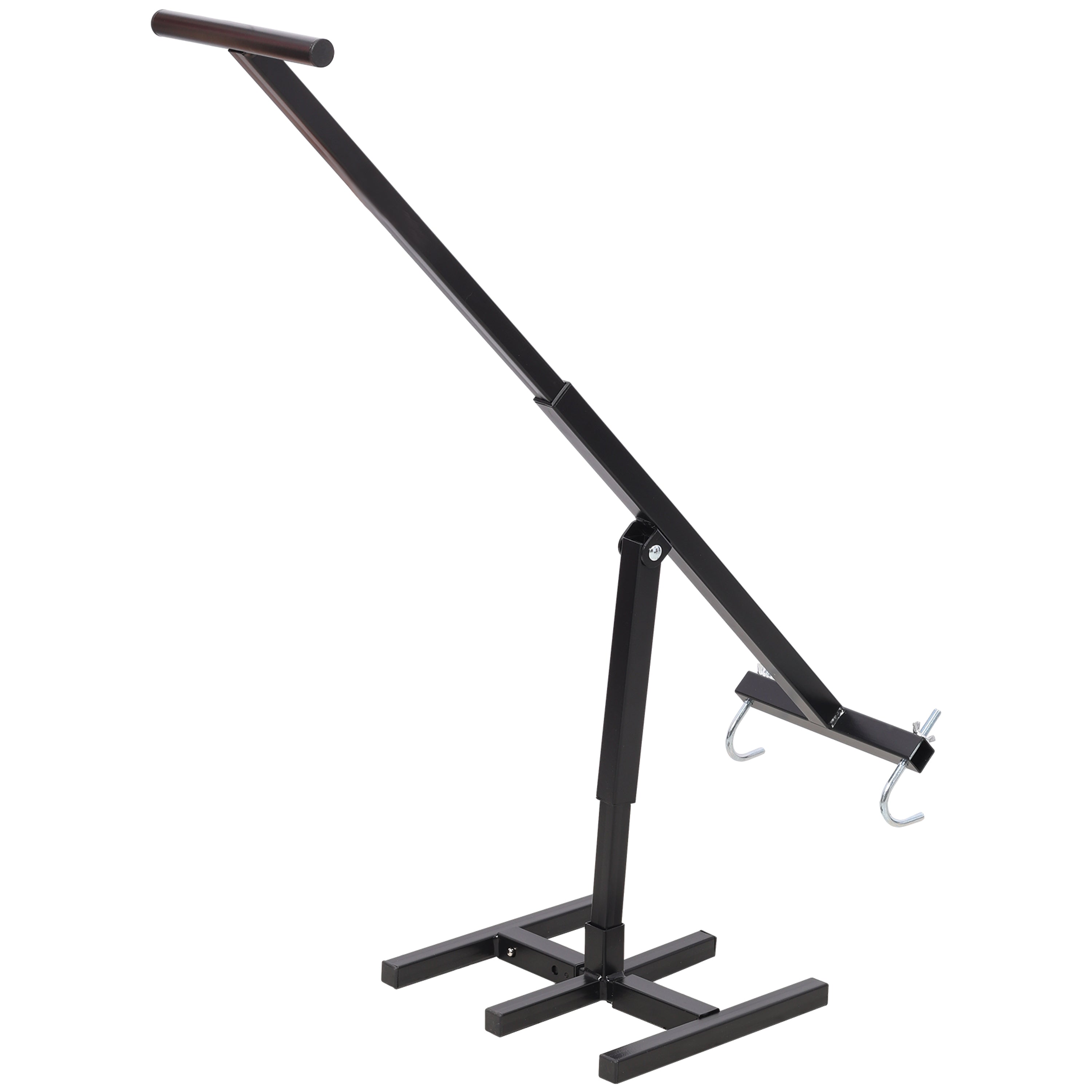 Touchless Trash Can Compactor, Manual Waste Recycling Tool, Black Steel, 32-170 Gallon Capacity