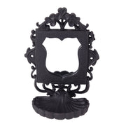 6.3x3.9x8.2' Black Cast Iron Soap Dishes with Mirror