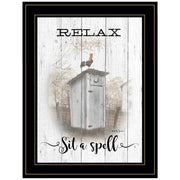 'Relax-Sit a Spell' By Billy Jacobs, Ready to Hang Framed Print, Black Frame