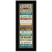 'Office Rules' By Marla Rae, Ready to Hang Framed Print, Black Frame
