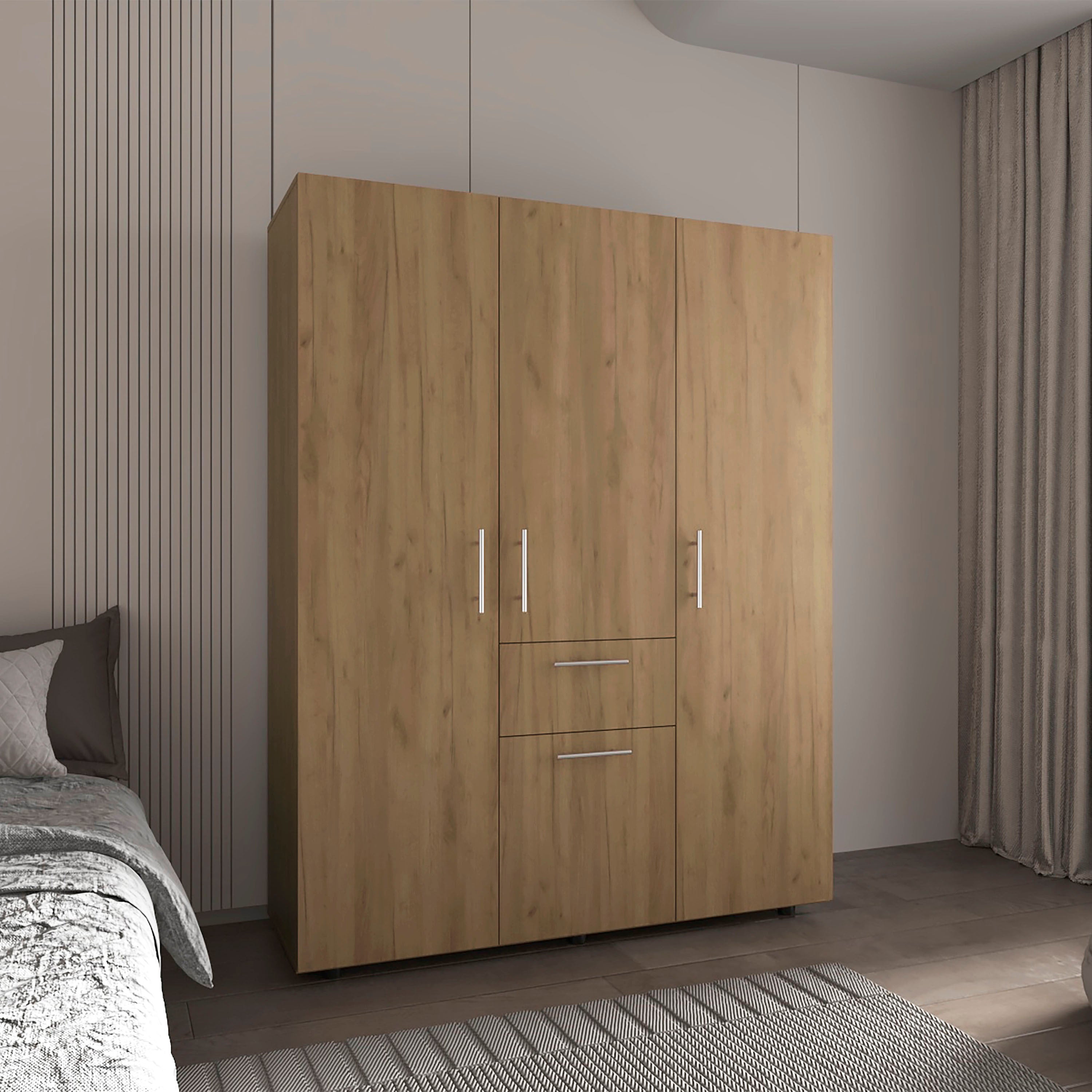 Armoire, 2 Doors, 5 Shelves, 1 Drawer