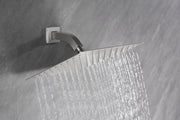 High Pressure Rain Shower Head, Ultra-Thin Showerhead 304 Stainless Steel Waterfall Shower with Self-Clean Nozzles, Full Body Covering