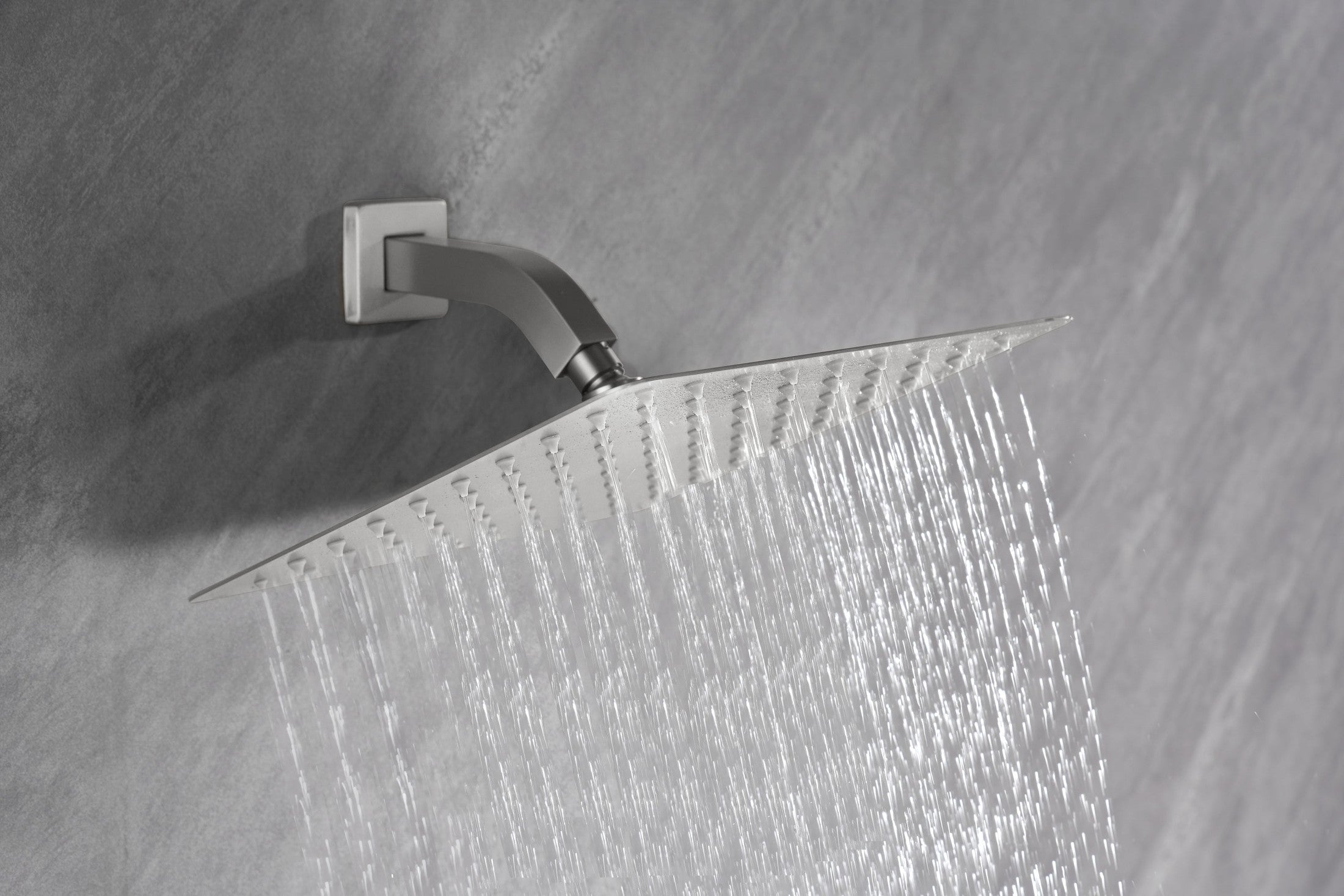 High Pressure Rain Shower Head, Ultra-Thin Showerhead 304 Stainless Steel Waterfall Shower with Self-Clean Nozzles, Full Body Covering