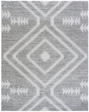 Garcia Gray and Ivory Olefin Shag Area Rug
