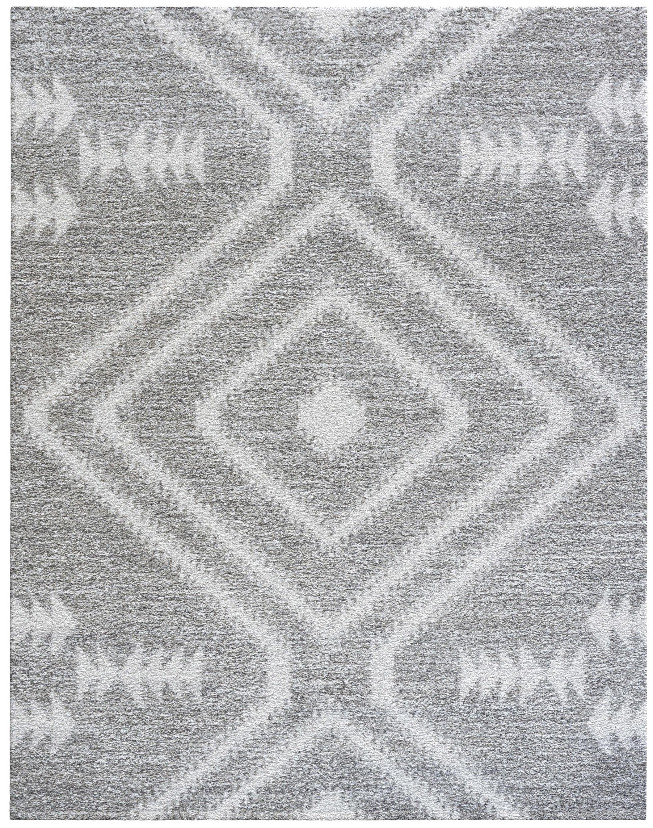 Garcia Gray and Ivory Olefin Shag Area Rug