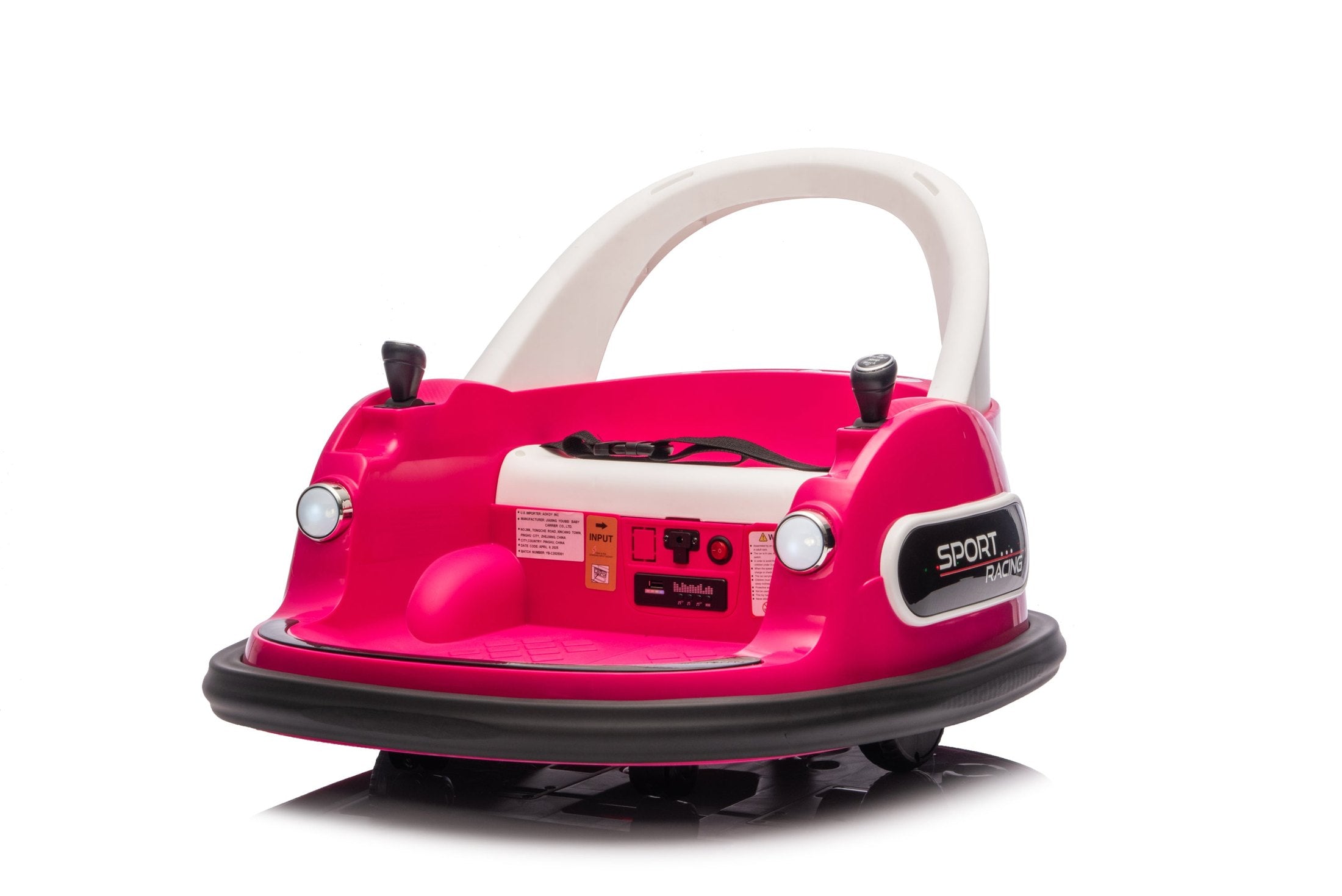 12V ride on bumper car for kids,electric car for kids,1.5-5 Years Old,W/Remote Control, LED Lights, Bluetooth & 360 Degree Spin, Vehicle body with anti-collision padding Five-point Safety Belt,2wd