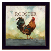'Raleigh the Rooster' by Bonnie Mohr, Ready to Hang Framed Print, Black Frame