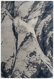 Casual, Contemporary, Modern, Abstract, Textured, High-Low Cut Pile 9'3' x 12' Rectangle Area Rug