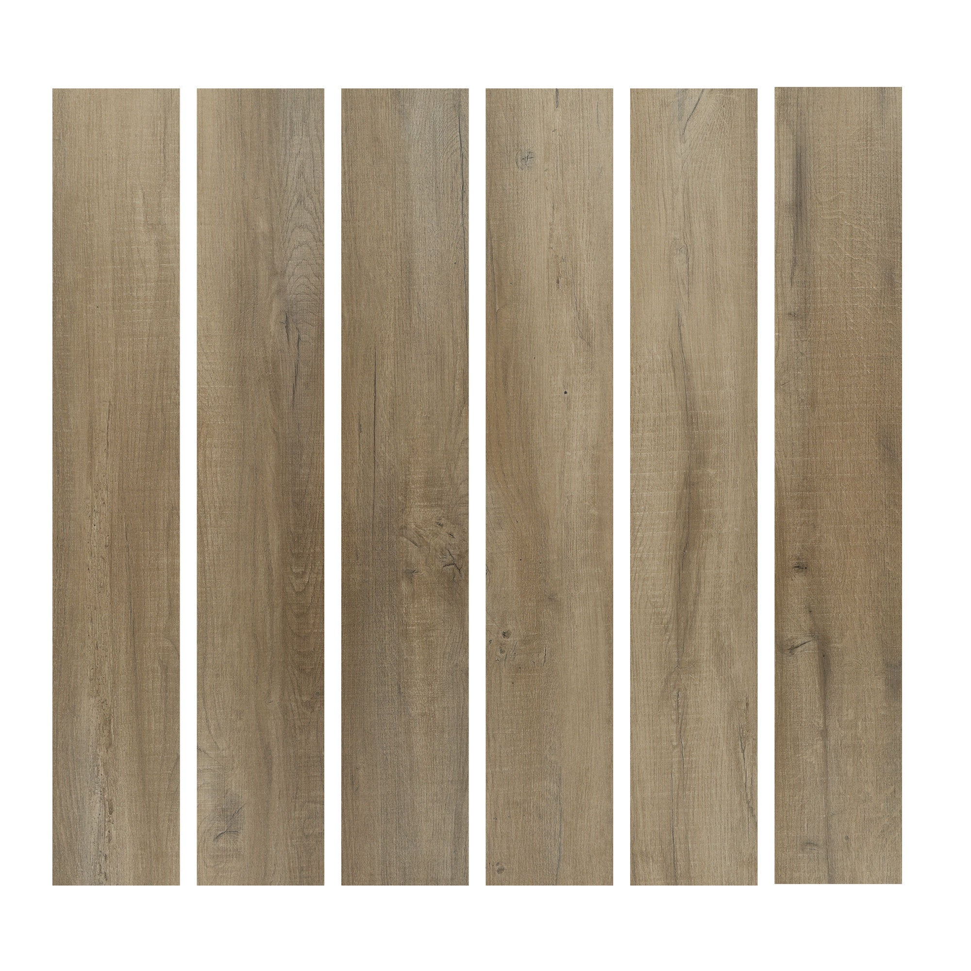 30PCS 12 MIL 6 in. x 36 in. x 1.8mm Light Brown Vinyl Peel and Stick Flooring Tile, Water Resistant (45 sq.ft.)