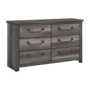 Gray Finish 6-Drawers Storage Dresser 1pc Wooden Furniture Traditional Design