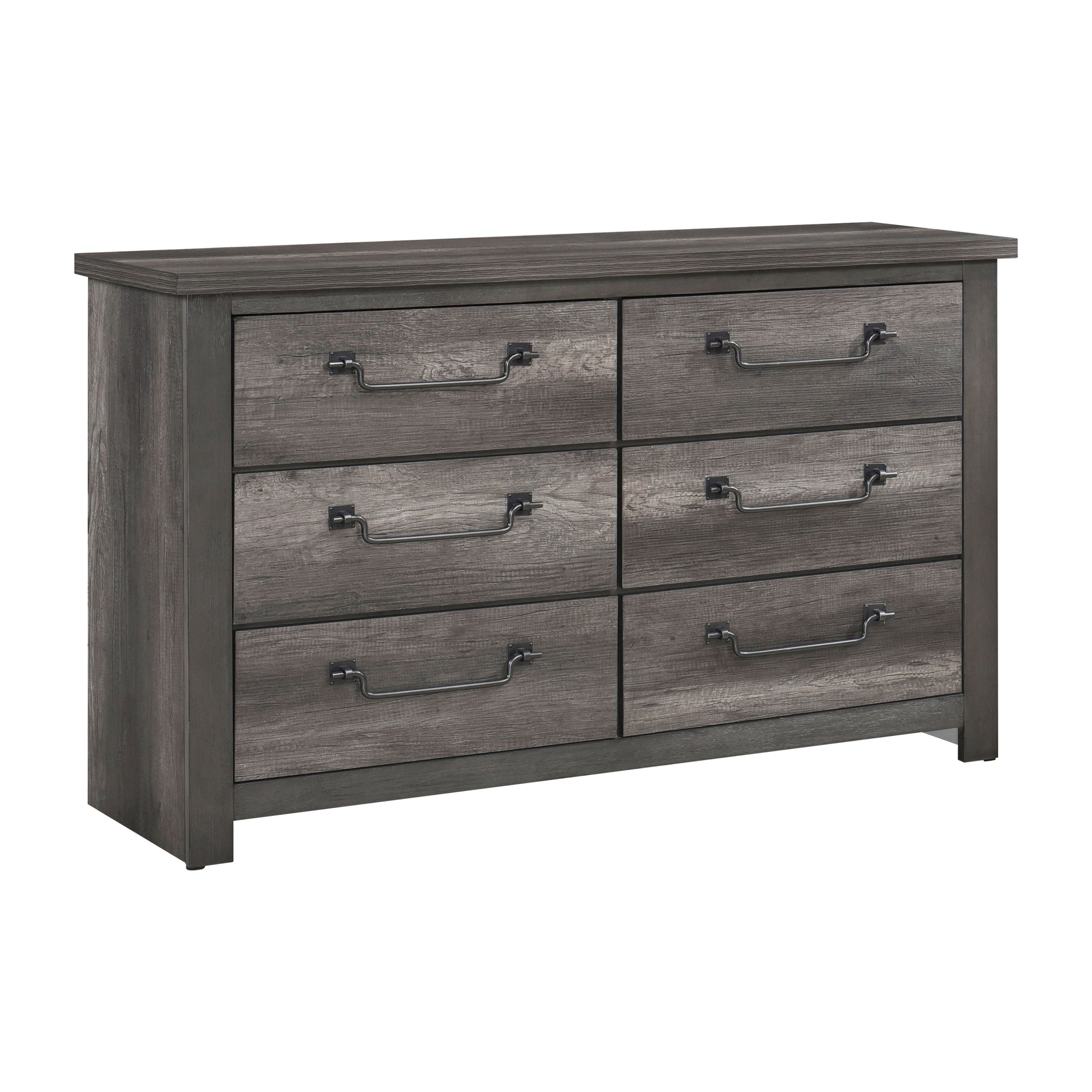 Gray Finish 6-Drawers Storage Dresser 1pc Wooden Furniture Traditional Design