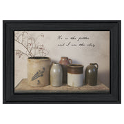 'He is the Potter' By Billy Jacobs, Ready to Hang Framed Print, Black Frame