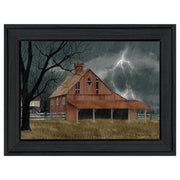 'Dark and Stormy Night' By Billy Jacobs, Ready to Hang Framed Print, Black Frame