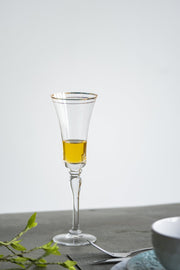 D3x9.8' Felicity Flute with Gold Rim, Set of 4