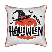 Happy Halloween Pumpkin Witch Throw Pillow