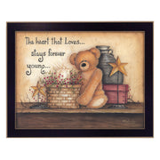 'Forever Young' By Mary June, Printed Wall Art, Ready To Hang Framed Poster, Black Frame