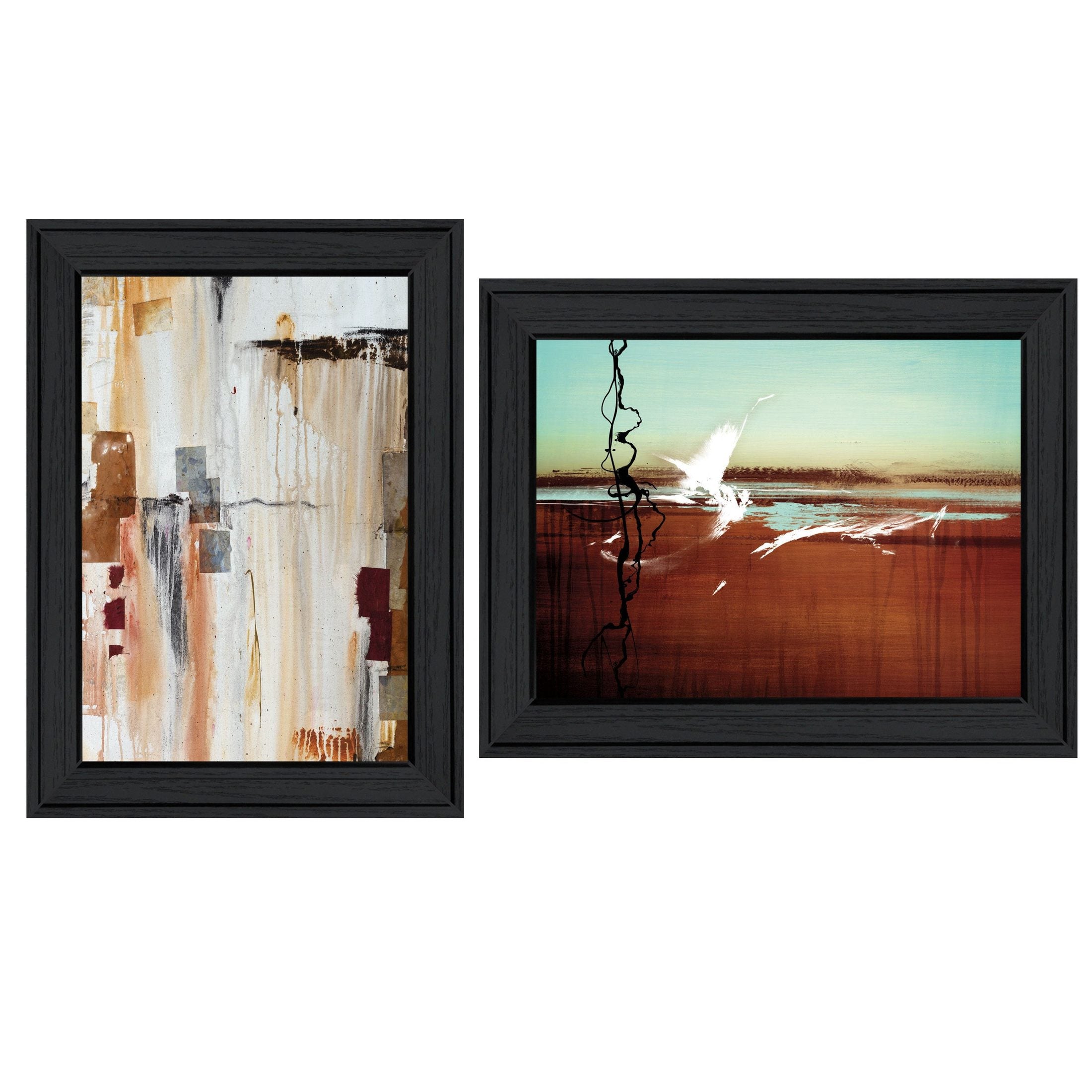 'Abstract Flight' 2-Piece Vignette by Cloverfield & Co, Black Frame