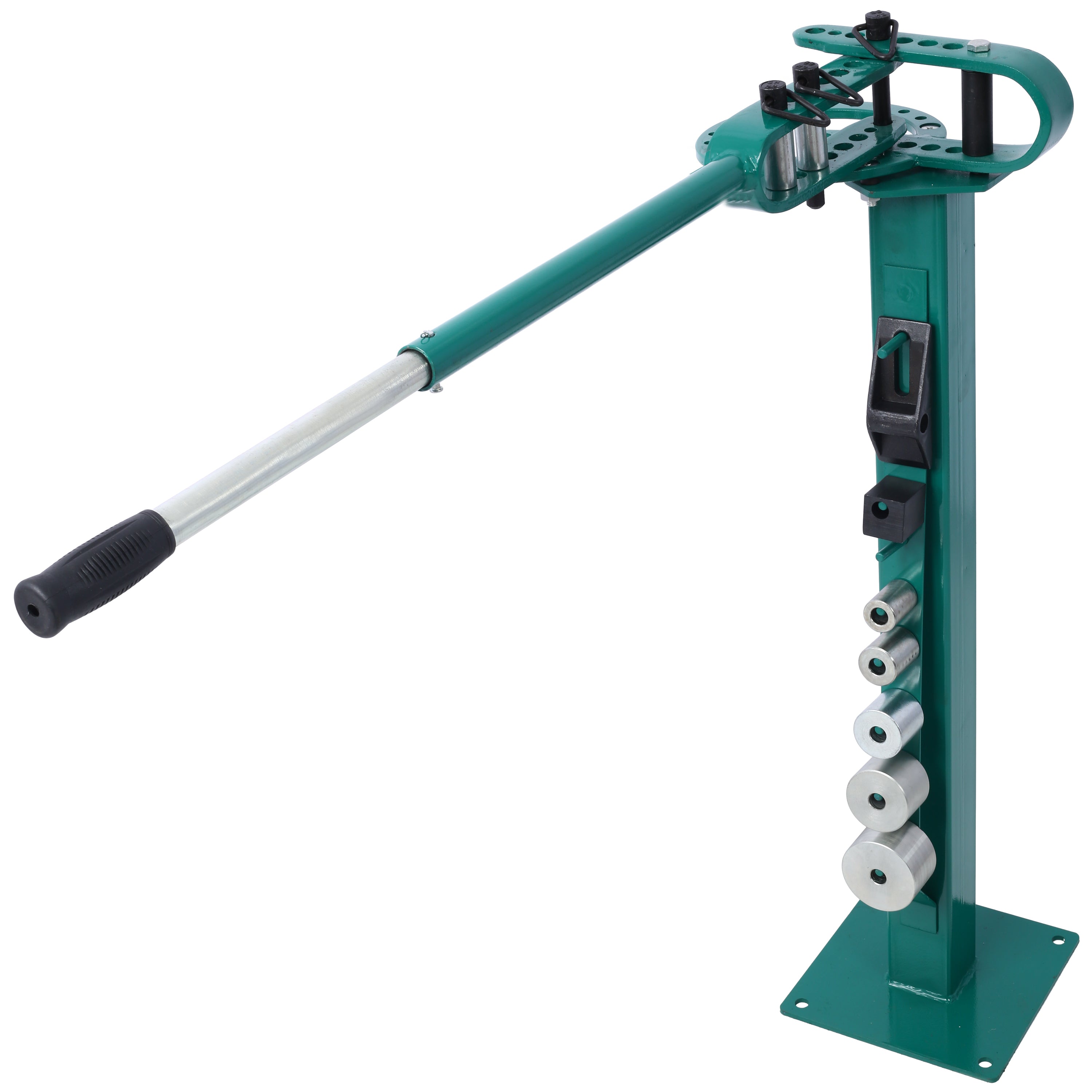 Pedestal Floor Compact Bender 7 Dies Versatile Compact Metal Tubing Bender 44' Mount Powdercoat Telescoping Handle Maximum 5/8' Thick 1-15/16' Width