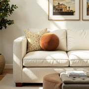 Luna 12' Round Sphere Accent Ball Throw Pillow Burnt Orange Performance Velvet