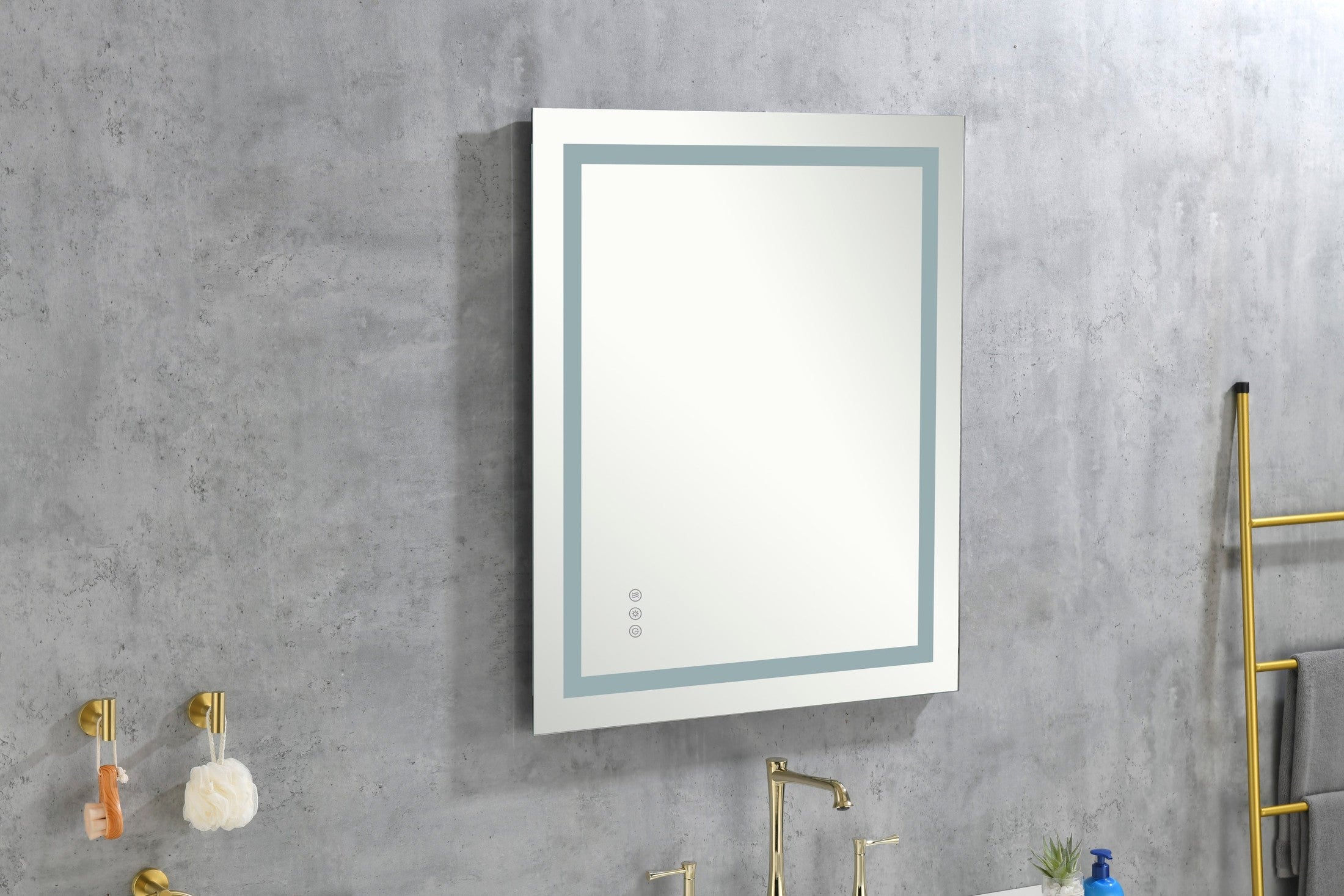 LED Bathroom Mirror 40  'x   36' with Front and Backlight, Large Dimmable Wall Mirrors with Anti-Fog, Memory, 3 Colors, LED Vanity Mirror