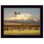'Summer Pastures' by Bonnie Mohr, Ready to Hang Framed Print, Black Frame