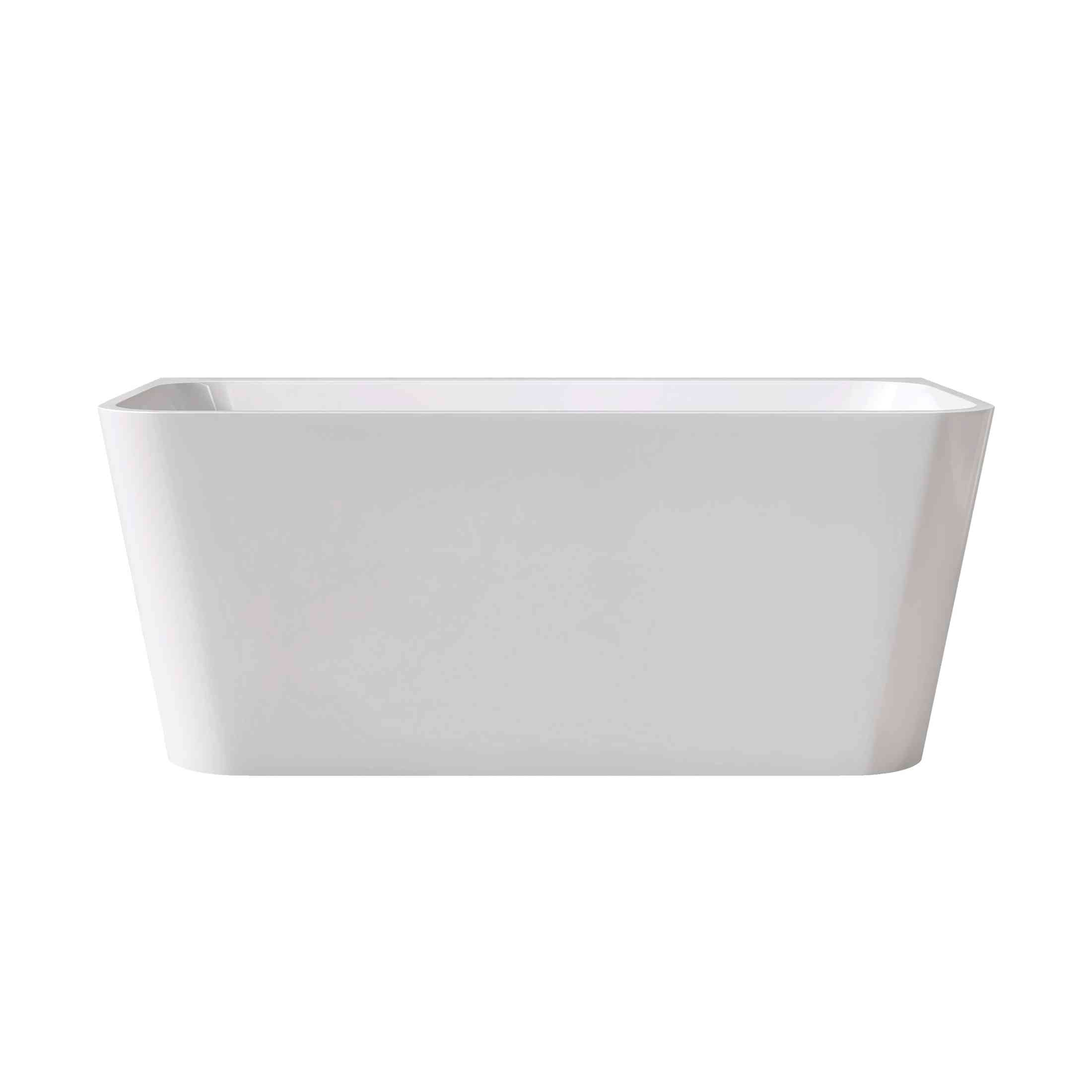55' Free Standing Tubs Acrylic Rectangular White Soaker Bath tubs