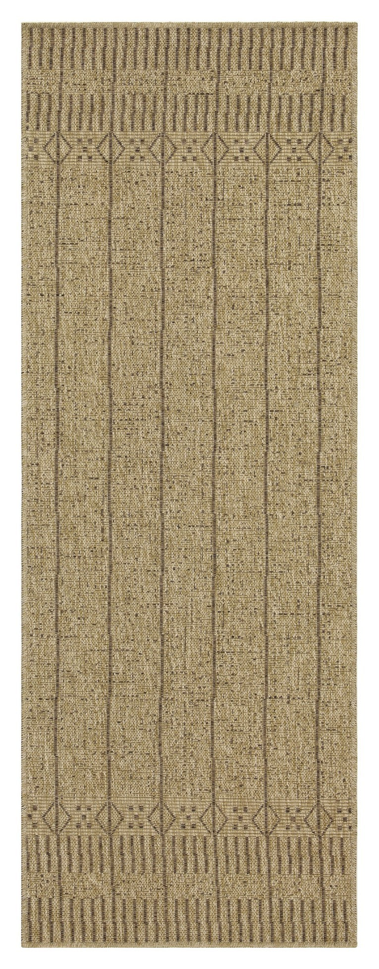 Earth GC_NTL1009 Jute/Mocha 2 ft. 7 in. x 7 ft. 3 in. Indoor/Outdoor Area Rug