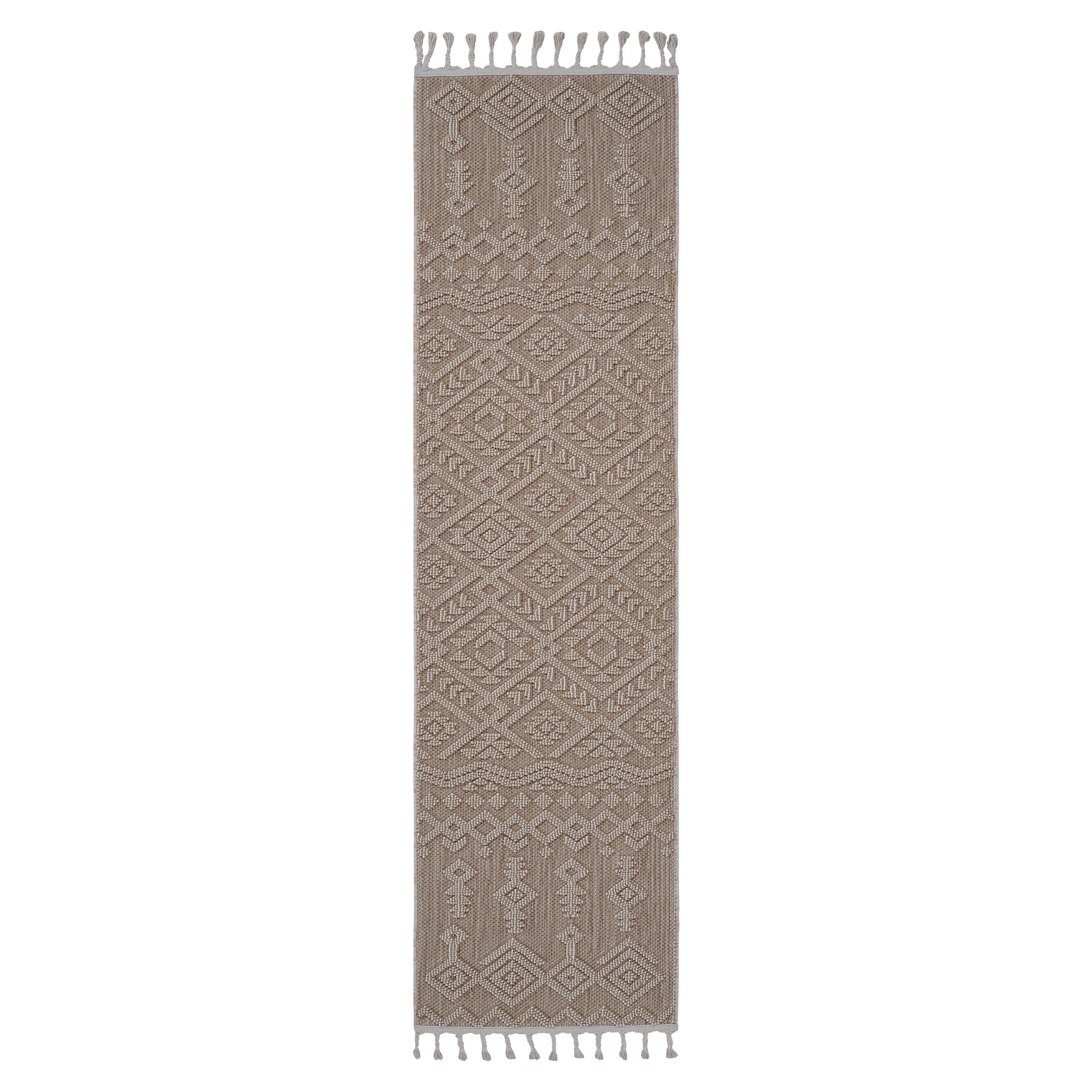 Guros Collection 2X8 Natural / Traditional Indoor / Outdoor Runner Rug