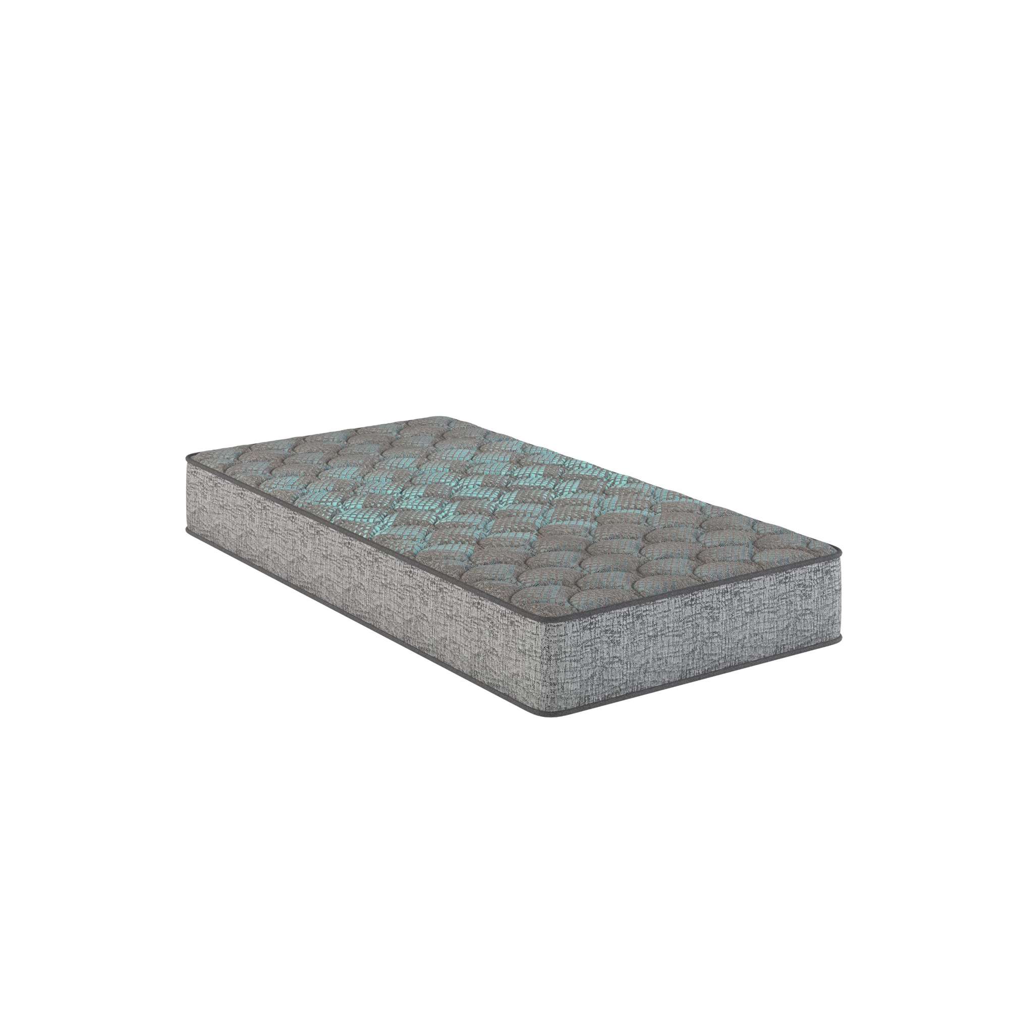 Restonic Comfort Care 7 inch Foam Core Mattress Medium Comfort Twin Extra Long Grey Blue Foam