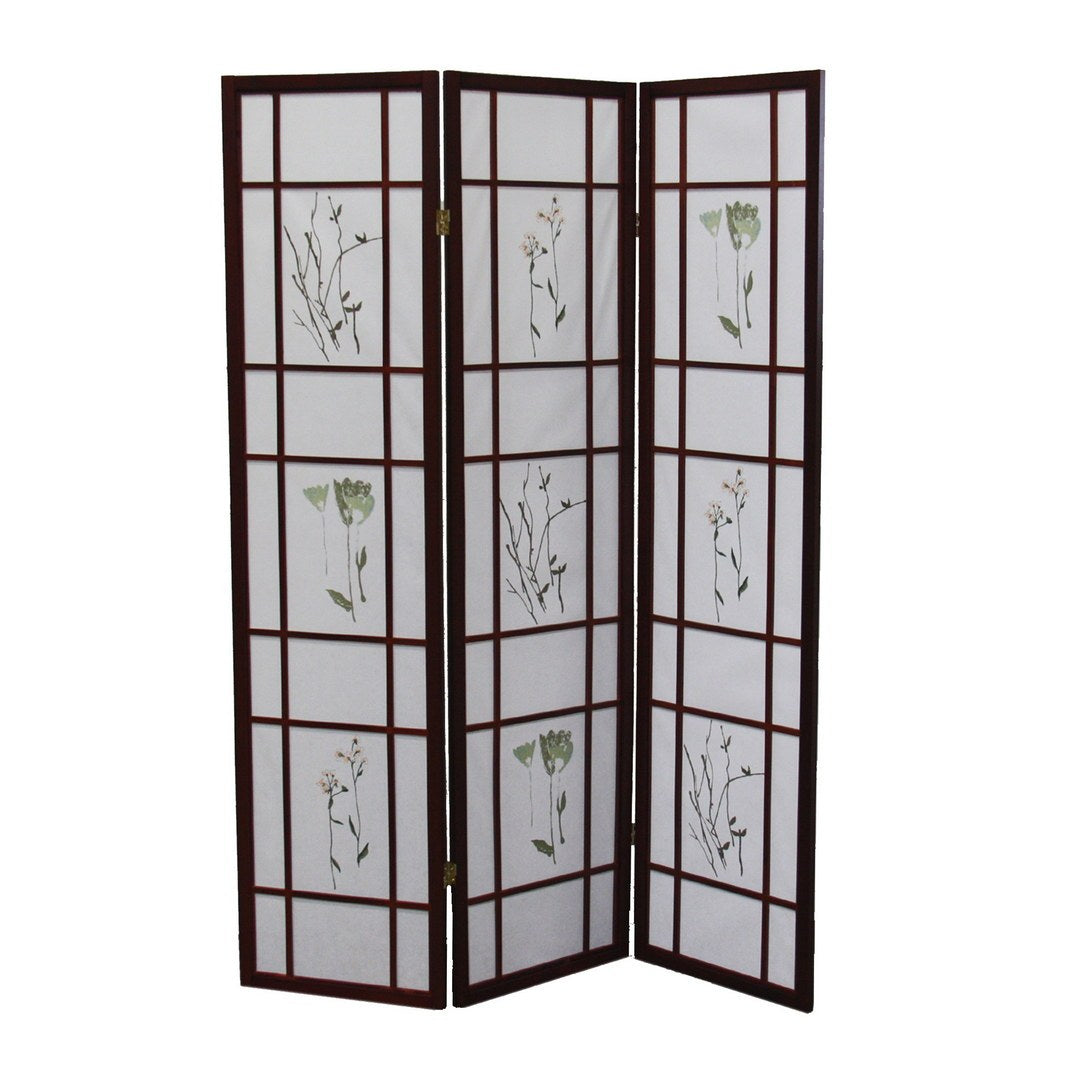 70' Tall 3-Panel Screen / Room Divider 'Shoji', Cherry