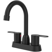 2 Handles Bathroom Sink Faucet, Matte Black Centerset RV Bathroom Faucets for 3 Hole