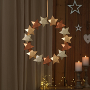 Handcrafted Holiday Paper Blossom Wreath – Multicolor Festive Decor