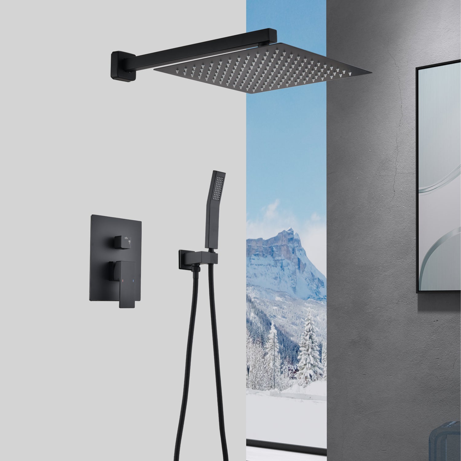 12' Rain Shower Head Systems Wall Mounted Shower On-Site