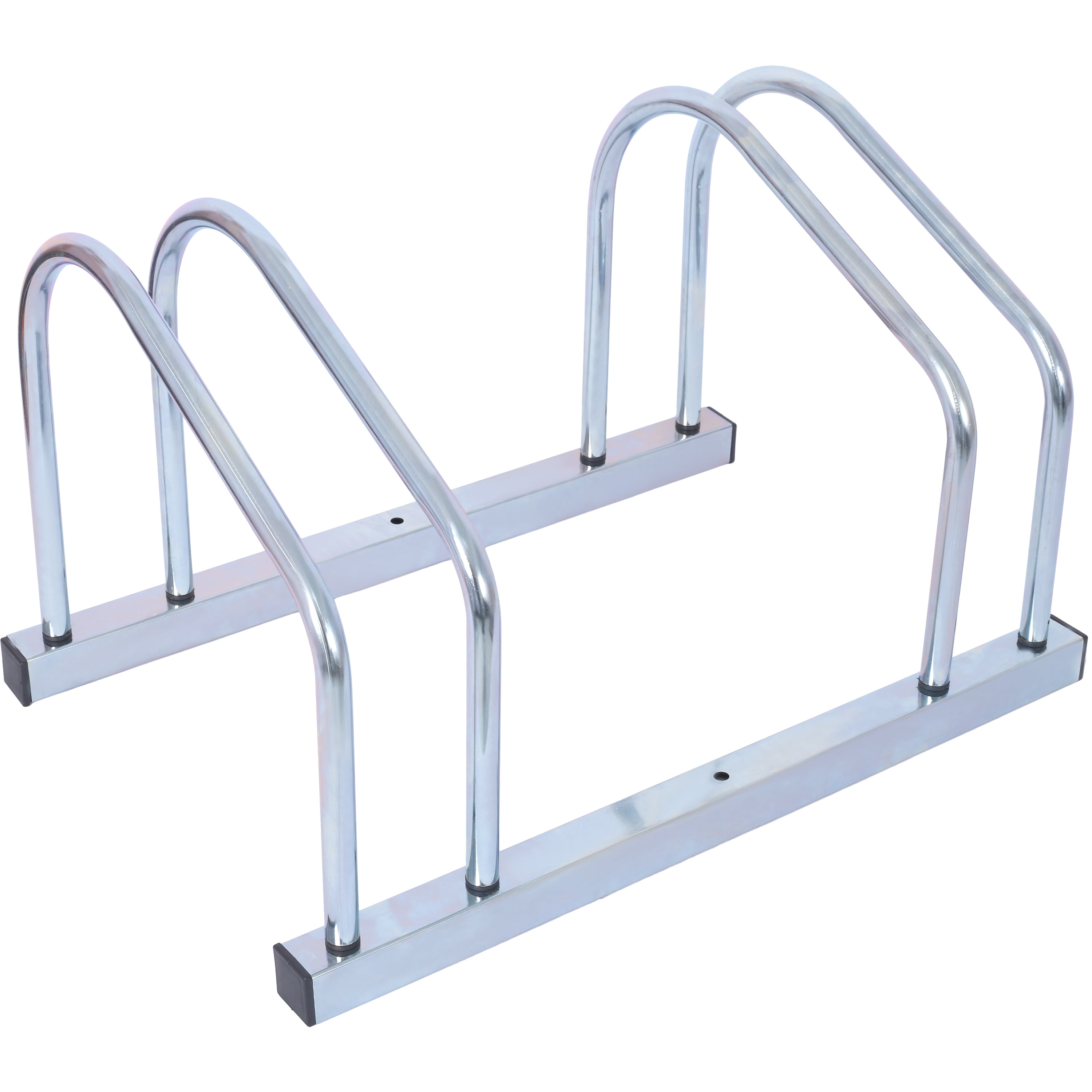 2 Bikes Floor Bike Stand, Bike Parking Rack Garage Bike Storage Stand Indoor/Outdoor 22-28' Wheel Stand, Max. Tire Width 2.15',galvanization